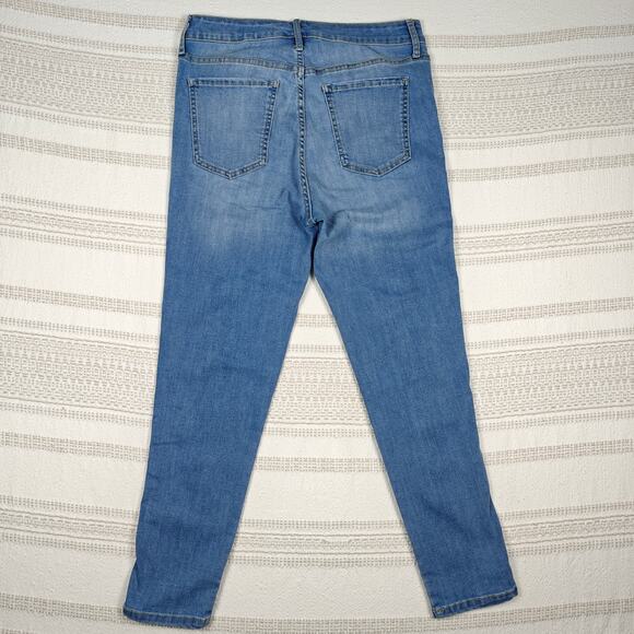 Ella Moss Button Fly Super High Rise Skinny Crop Jeans Size 10/30 - Picture 2 of 9